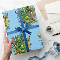 Slimy Shamrock Baseball Glove Wrapping Paper Roll St Patricks Day Gift