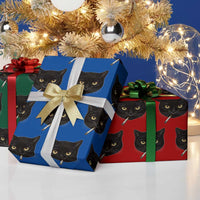Smoking Cat Y2K Wrapping Paper Roll Vintage Black Cat Edgy Retro 90s Grunge - Wonder Print Shop