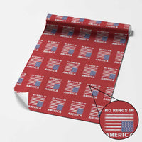 Snarky No Kings In America Wrapping Paper Roll 86 47 No Faux King Way US Flag Upside Down - Wonder Print Shop