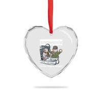 Snowasis Some Might Sleigh Heart Crystal Glass Ornament Funny Christmas Snowmen Rock Band - Wonder Print Shop