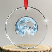 Snowboard Moon Snowboarding Winter Sports Crystal Glass Ornament - Wonder Print Shop