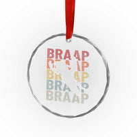 Snowmobile Braaap Crystal Glass Ornament Retro Snowcross Snow Sled Winter Sport - Wonder Print Shop