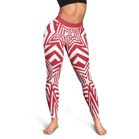 Soccer 2026 USA Leggings Red Star Stylized