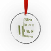 Social Justice Crystal Glass Ornament Support The Country You Live In American Flag TS10