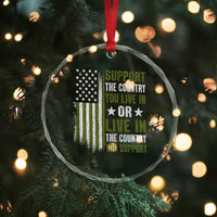Social Justice Crystal Glass Ornament Support The Country You Live In American Flag TS10