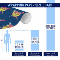Softball Drip Wrapping Paper Roll Ice Cream Drip Youth Girls Softball Sport