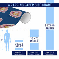 Softball Drip Wrapping Paper Roll Ice Cream Sprinkles Softball Glove Girls Kid