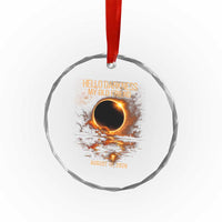 Solar Eclipse 2026 Crystal Glass Ornament Hello Darkness 12 August 2026 Totality Gift