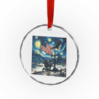 Solider Army Christian Crystal Glass Ornament Cross Starry Night Faith Patriotic Jesus - Wonder Print Shop