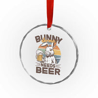 Some Bunny Needs Beer Funny Easter Drinking Humor Crystal Glass Ornament Retro Rabbit Beer Lover Gift