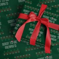 Soon To Be Merry'd Christmas Wrapping Paper Roll Engaged Couple Matching - Wonder Print Shop