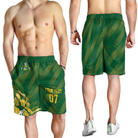 South Africa Cricket Champion Custom Shorts for Men Proteas Rock The World - Wonder Print Shop