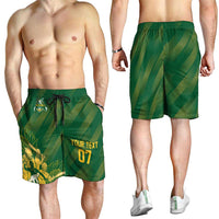 South Africa Cricket Champion Custom Shorts for Men Proteas Rock The World - Wonder Print Shop