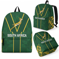 South Africa Rugby Backpack Go Champions Springboks Kente Pattern