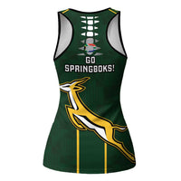 South Africa Rugby Hollow Tank Top Go Champions Springboks Kente Pattern