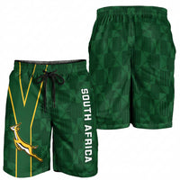 South Africa Rugby Shorts for Men Go Champions Springboks Kente Pattern