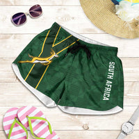 South Africa Rugby Shorts for Women Go Champions Springboks Kente Pattern