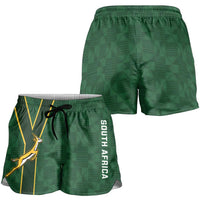 South Africa Rugby Shorts for Women Go Champions Springboks Kente Pattern