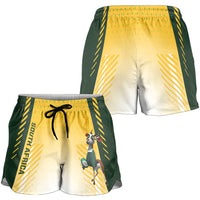 South Africa Rugby Shorts for Women Springboks Mascot Sporty Style
