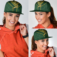 South Africa Rugby Snapback Cap Go Champions Springboks Kente Pattern