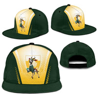 South Africa Rugby Snapback Cap Springboks Mascot Sporty Style
