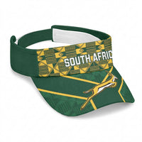 South Africa Rugby Sun Visor Cap Go Champions Springboks Kente Pattern