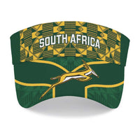 South Africa Rugby Sun Visor Cap Go Champions Springboks Kente Pattern