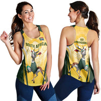 South Africa Rugby Women Racerback Tank Springboks Mascot Sporty Style