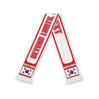 South Korea 2026 Football Personalised Soccer Scarf Beyond Limits United Reds