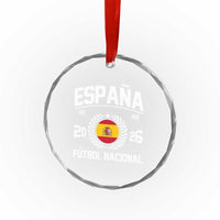 Spain 2026 Soccer Football Fan Spanish Flag Crystal Glass Ornament