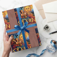 Spain 2026 Total Solar Eclipse Sun Face Graphic Wrapping Paper Roll Espana Totality Travel Memorabilia Astronomy Geek Gift