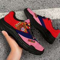 Spain 2026 World Football Chunky Sneakers La Roja Pink And Flag Color