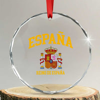 Spain Reino De Espana Crystal Glass Ornament Vintage Spanish Flag Coat of Arms