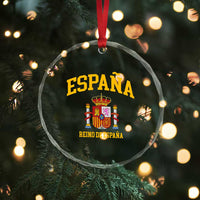Spain Reino De Espana Crystal Glass Ornament Vintage Spanish Flag Coat of Arms