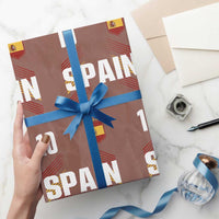 Spain Soccer Sports Graphic Number 10 Jersey Style Wrapping Paper Roll Proud Spanish Football Fans Game Day Pride