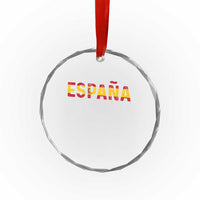 Spain Spanish Flag Espana Pride Crystal Glass Ornament