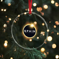 Spain Total Solar Eclipse 2026 Crystal Glass Ornament Path of Totality Astronomy Gift