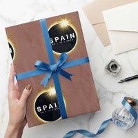 Spain Total Solar Eclipse 2026 Wrapping Paper Roll Path of Totality Astronomy Gift