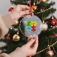 Special Ed Educator Autism Support Crystal Glass Ornament Teach Accept Understand Love