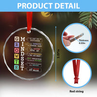 Special Education Crystal Glass Ornament Growth Mindset Positive Inspiration TS02