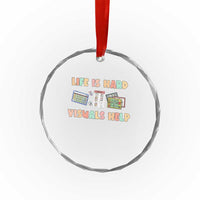 Special Education Crystal Glass Ornament Life Is Hard Visuals Help Sped Teacher TS02
