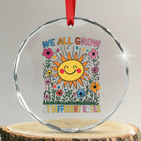 Special Education Crystal Glass Ornament We All Grow At Different Rates Inspirational Inclusion Sped Teacher TS02
