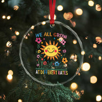 Special Education Crystal Glass Ornament We All Grow At Different Rates Inspirational Inclusion Sped Teacher TS02