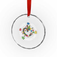 Special Education Teacher Autism Crystal Glass Ornament Teach Accept Understand Love