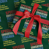 Special Education Teacher Definition Wrapping Paper Roll Funny Back to School