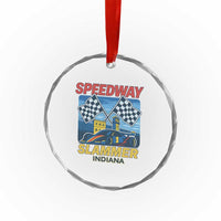 Speedway Slammer 2025 Crystal Glass Ornament Indiana Alcatraz Vintage Racing Graphic TS02