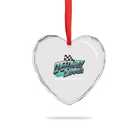 Speedway Slammer 2025 Heart Crystal Glass Ornament Bunker Hill Indiana - Wonder Print Shop