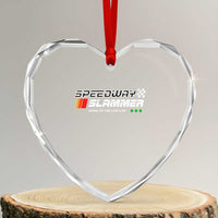 Speedway Slammer Racing 2025 Heart Crystal Glass Ornament Home of The Last Lap - Wonder Print Shop