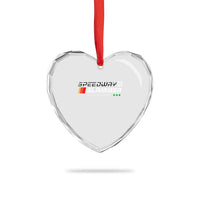 Speedway Slammer Racing 2025 Heart Crystal Glass Ornament Home of The Last Lap - Wonder Print Shop