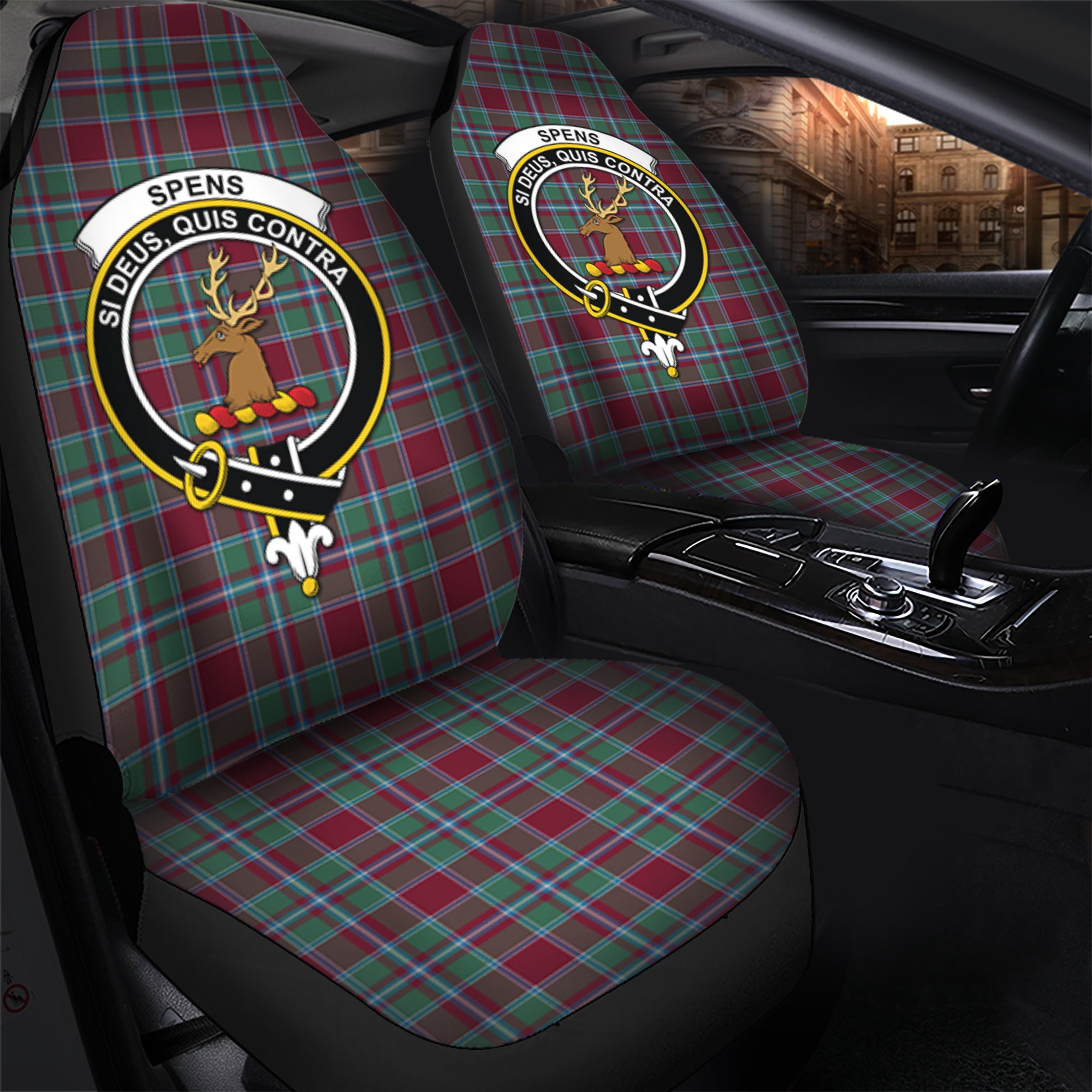 Spens (Spence) Clan Tartan Car Seat Cover, Family Crest Tartan Seat Cover TS23